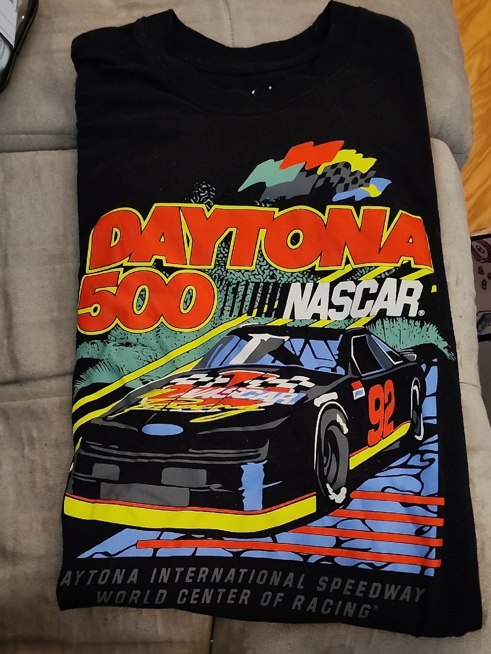 Daytona 500 NASCAR Graphic Tee - Black with Red & Yellow Accents